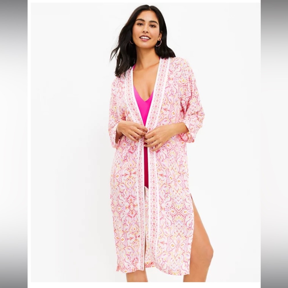 Loft Beach Ikat Kimono Duster